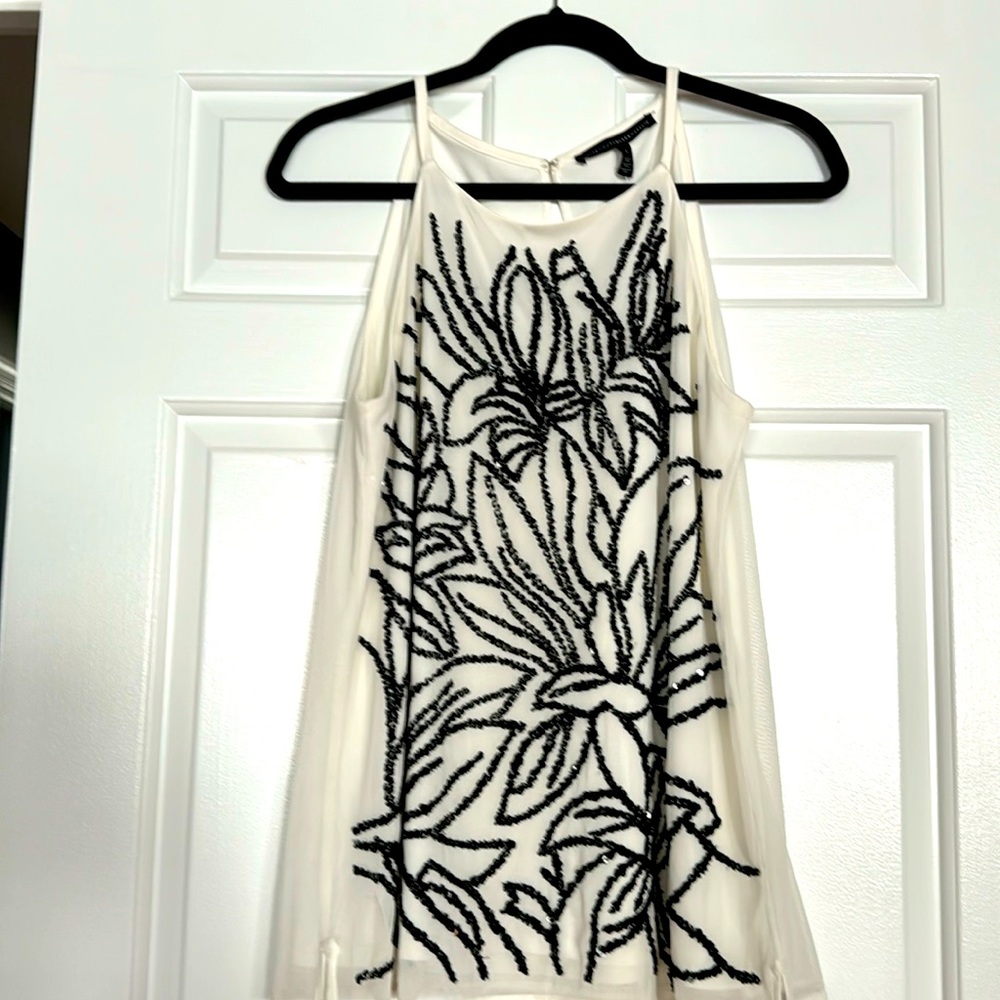 Black & White Halter Top- Size L